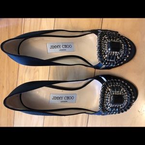 Jimmy Choo Embellished Satin Pumps